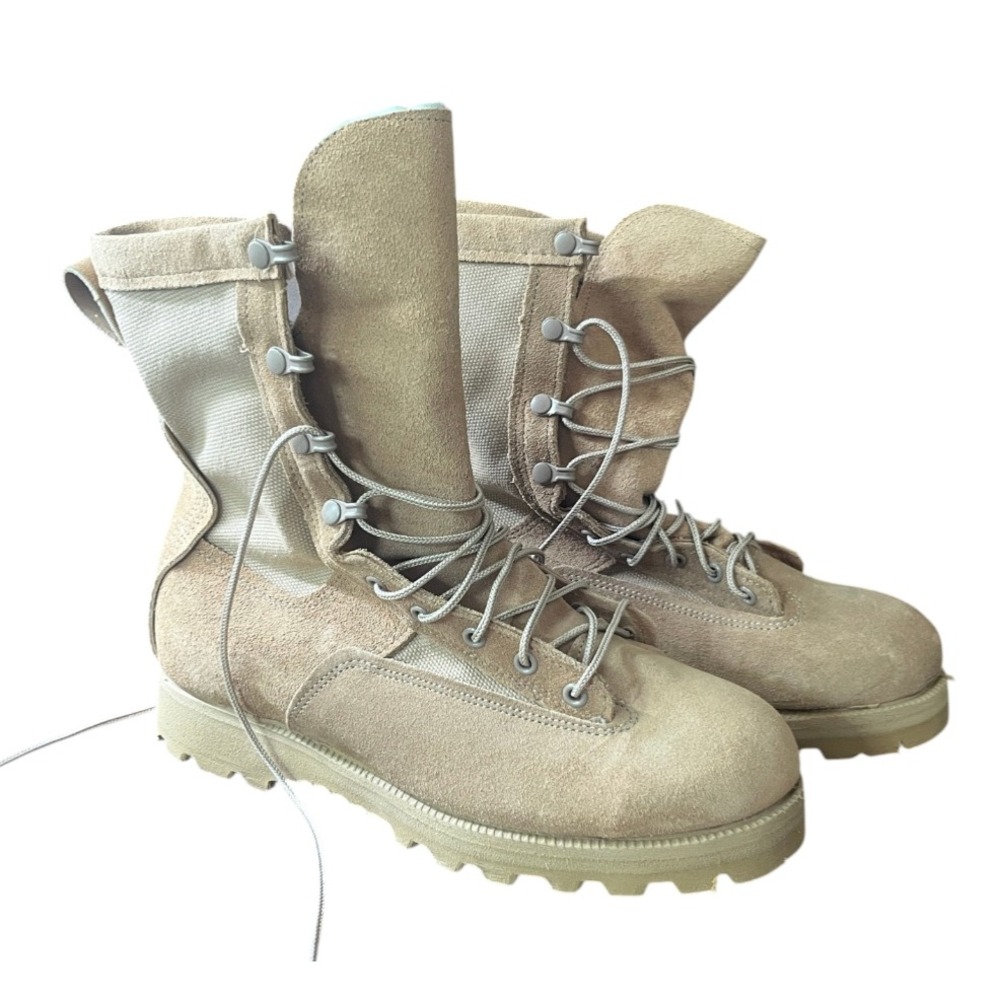 BELLEVILLE Tan Suede Leather Gore-Tex COMBAT BOOTS JUNGLE Army/Flight 9.5 W